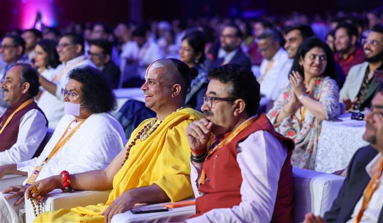 Gathering at the ABP Network India@2047 Summit, in New Delhi on May 06, 2025. PM addressing on the occasion.