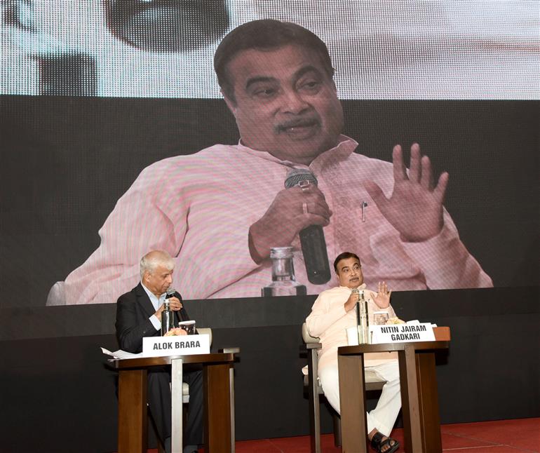 The Union Minister of Road Transport and Highways, Shri Nitin Gadkari addressing at India Infrastructure Forum 2025, in New Delhi on May 08, 2025.