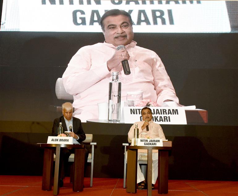 The Union Minister of Road Transport and Highways, Shri Nitin Gadkari addressing at India Infrastructure Forum 2025, in New Delhi on May 08, 2025.
