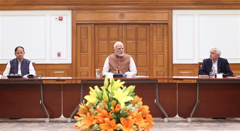 PM chaired a high-level meeting with Secretaries of various Ministries and Departments of the Government of India, in New Delhi on May 08, 2025.