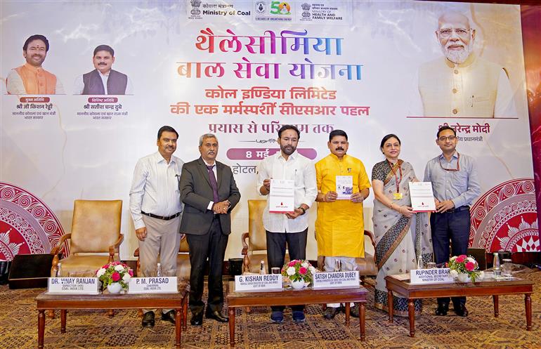The Union Minister for Coal and Mines, Shri G. Kishan Reddy attends the event ‘Thalassemia Bal Sewa Yojana’ on the occasion of World Thalassemia Day 2025, in New Delhi on May 08, 2025.
