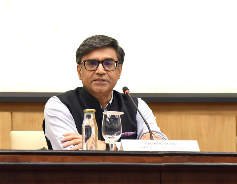 The Secretary, Ministry of External Affairs, Shri Vikram Misri briefing the media on ‘Operation Sindoor’, in New Delhi on May 10, 2025.:Ministry of External Affairs