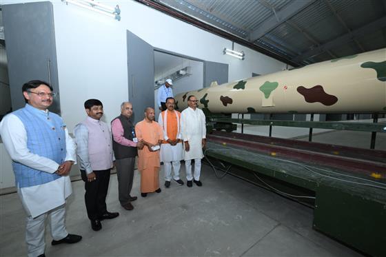 Glimpses of the virtually inauguration of BrahMos Integration & Testing Facility Centre at Lucknow, in Uttar Pradesh on May 11, 2025. The Union Minister for Defence, Shri Rajnath Singh graced the event.