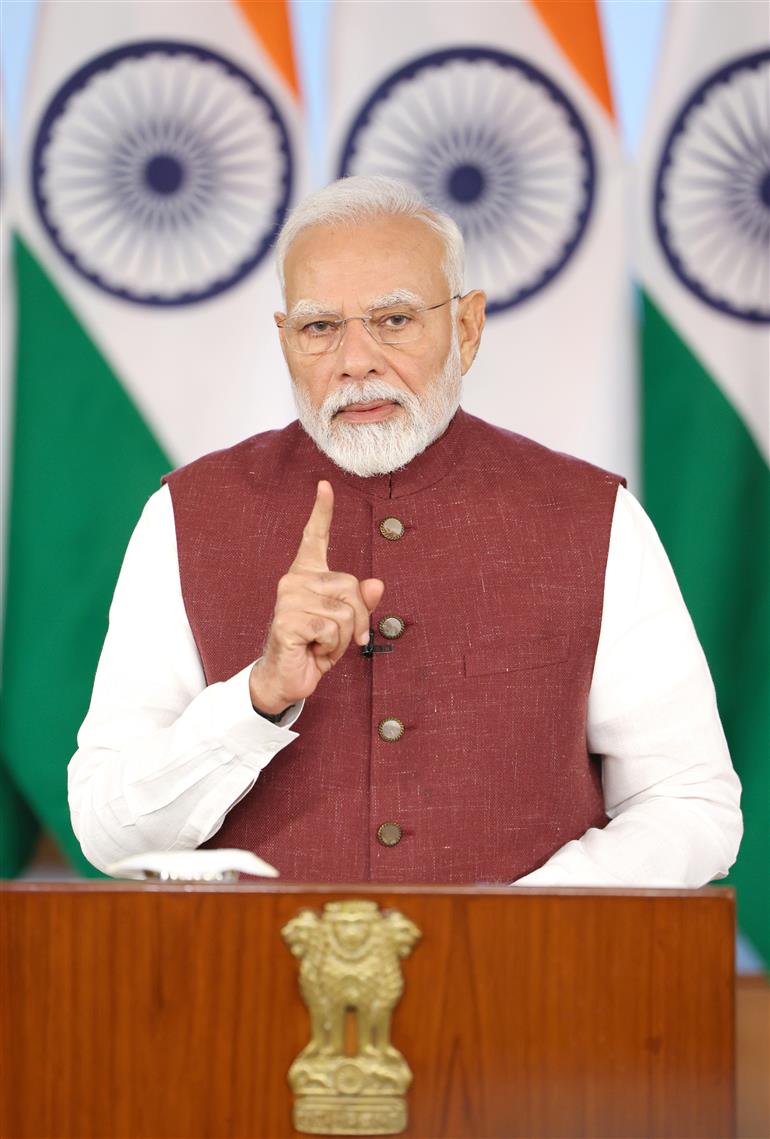 PM addresses the Nation on ‘Operation Sindoor’ via video conferencing on May 12, 2025.