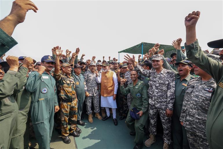 PM visits Adampur airforce base, in Punjab on May 13, 2025.