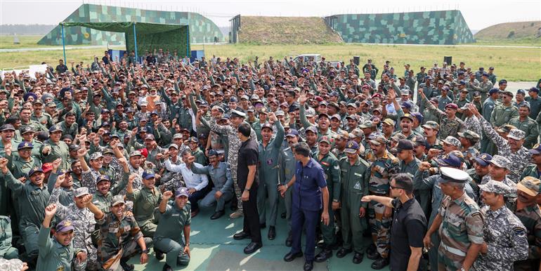 PM visits Adampur airforce base, in Punjab on May 13, 2025.:Prime Minister