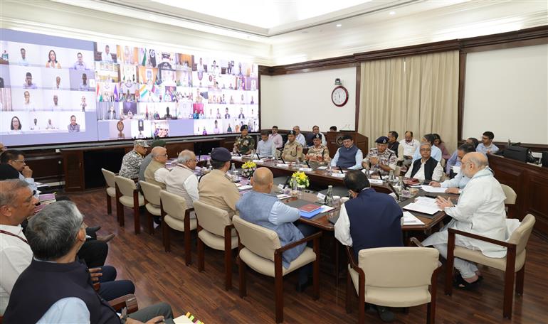 The Union Minister for Home Affairs and Cooperation, Shri Amit Shah addressing at the inauguration of the new Multi Agency Centre (MAC) at North Block, in New Delhi on May 16, 2025.
