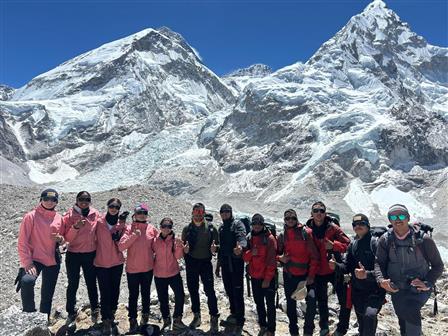 Glimpses of the NCC expedition team successfully scales Mount Everest (8,848m) on May 18, 2025.