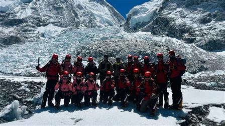 Glimpses of the NCC expedition team successfully scales Mount Everest (8,848m) on May 18, 2025.