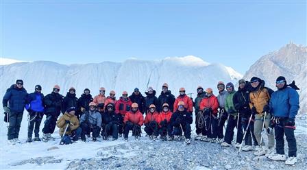 Glimpses of the NCC expedition team successfully scales Mount Everest (8,848m) on May 18, 2025.