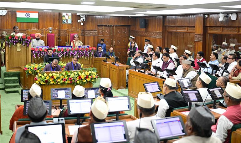 The President of India, Smt Droupadi Murmu addressed the Uttarakhand Legislative Assembly on the occasion of the Silver Jubilee of formation of Uttarakhand at Dehradun, in Uttarakhand on November 03, 2025.