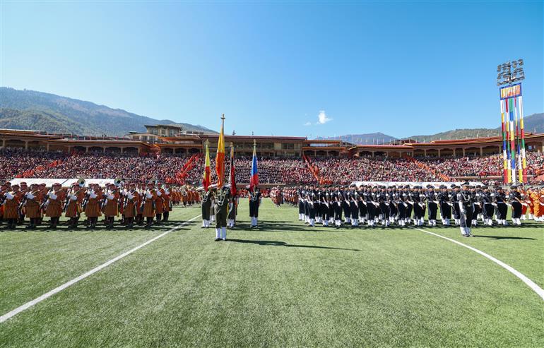 प्रधानमंत्री श्री नरेन्द्र मोदी ने 11 नवंबर, 2025 को भूटान के थिम्पू में चांगलीमेथांग समारोह स्थल पर भूटान के चौथे नरेश के 70वें जन्मदिन के उपलक्ष्य में आयोजित कार्यक्रम में शिरकत की।:Prime Minister's Office प्रधानमंत्री श्री नरेन्द्र मोदी ने 11 नवंबर, 2025 को भूटान के थिम्पू में चांगलीमेथांग समारोह स्थल पर भूटान के चौथे नरेश के 70वें जन्मदिन के उपलक्ष्य में आयोजित कार्यक्रम में शिरकत की।:Prime Minister