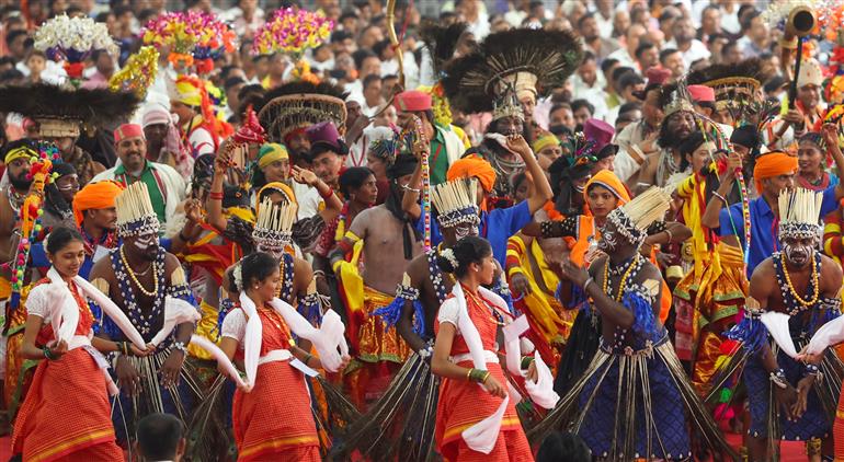 Glimpses of the inauguration and laying the foundation stone of development projects at Narmada, in Gujarat on November 15, 2025. PM graced the event.
