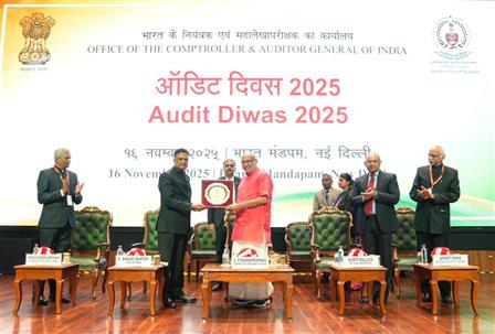 The Vice President of India and Chairman of Rajya Sabha, Shri C. P. Radhakrishnan graced the Audit Diwas Celebrations-2025 as a Chief Guest at Bharat Mandapam, in New Delhi  on November 16, 2025.
