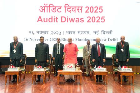The Vice President of India and Chairman of Rajya Sabha, Shri C. P. Radhakrishnan graced the Audit Diwas Celebrations-2025 as a Chief Guest at Bharat Mandapam, in New Delhi  on November 16, 2025.