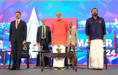 The Vice-President Shri C. P. Radhakrishnan graced the Manorama News Newsmaker Award 2024 ceremony as the Chief Guest in New Delhi on November 16, 2025 where he presented the award to the Union Minister of State for Tourism and Petroleum & Natural Gas, Shri Suresh Gopi.