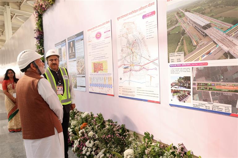 PM visits Bullet Train Station at Surat, in Gujarat on November 15, 2025.