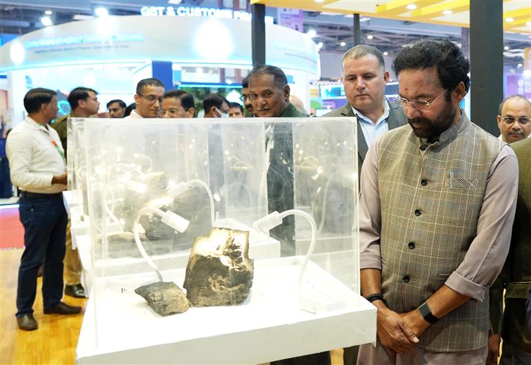 The Union Minister of Coal and Mines, Shri G. Kishan Reddy visits the Coal India Limited stall at IITF 2025, Bharat Mandapam, in New Delhi on November 18, 2025.

