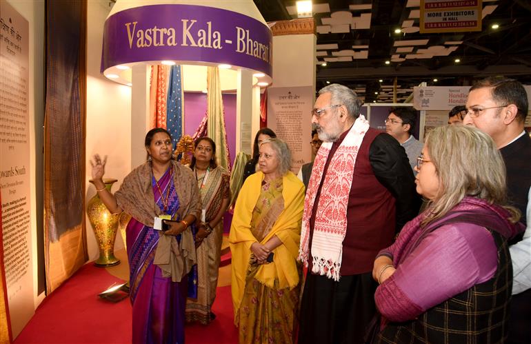 The Union Minister of Textiles, Shri Giriraj Singh at the inauguration of the Textile Pavilion at the 44th India International Trade Fair (IITF-2025), in Bharat Mandapam, New Delhi on November 18, 2025.