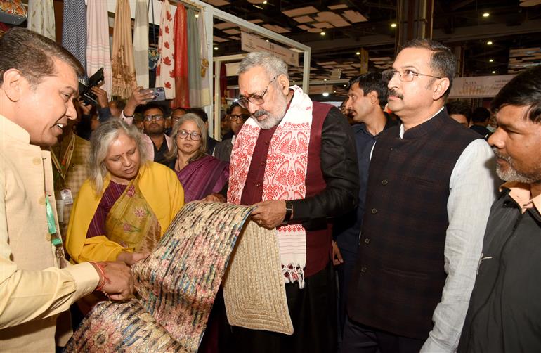 The Union Minister of Textiles, Shri Giriraj Singh at the inauguration of the Textile Pavilion at the 44th India International Trade Fair (IITF-2025), in Bharat Mandapam, New Delhi on November 18, 2025.