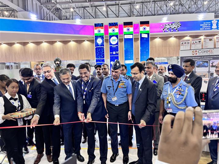 The Minister of State for Defence, Shri Sanjay Seth inaugurated the India Pavilion and several defence start-ups stalls of various DPSUs and private industries at Dubai, in UAE on November 18, 2025.
