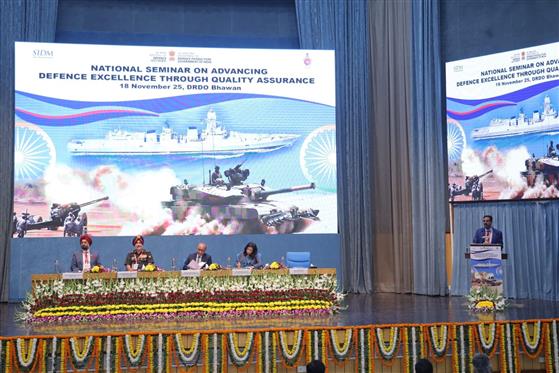 Glimpses of the National Seminar on the theme “Advancing Defence Excellence through Quality Assurance” held at DRDO Bhawan, in New Delhi on November 18, 2025.