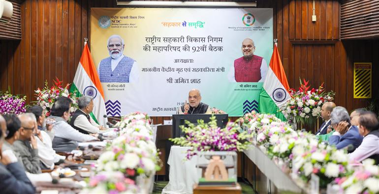 The Union Minister for Home Affairs and Cooperation, Shri Amit Shah chaired the 92nd Meeting of the General Council of the National Cooperative Development Corporation (NCDC), in New Delhi on November 19, 2025.