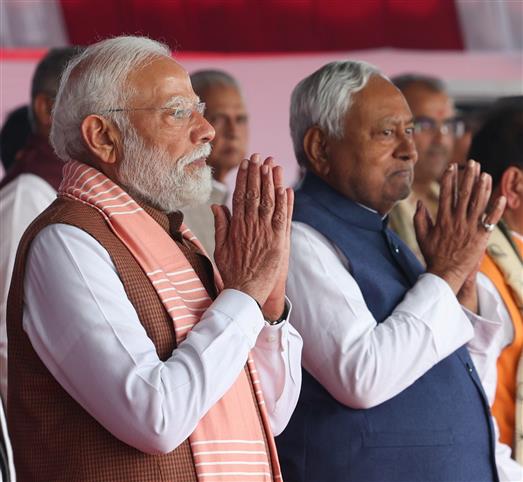 PM attends swearing-in-ceremony of new Bihar government held at Patna, in Bihar on November 20, 2025.