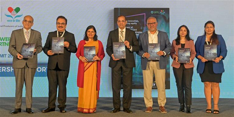 The Secretary, Ministry of Health, Ms. Punya Salila Srivastava at the 60th Annual Summit 2025 of OPPI, in New Delhi on November 20, 2025.