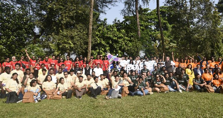 The Minister of State for Information & Broadcasting and Parliamentary Affairs, Dr. L. Murugan at the 48-hour film challenge at the 56th International Film Festival of India (IFFI) at Panaji, in Goa on November 21, 2025.