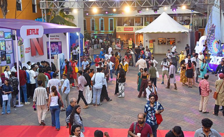 Golden Statue Man Street performer and other activities at INOX Complex during the 56th International Film Festival of India (IFFI), in Goa on November 22, 2025.
