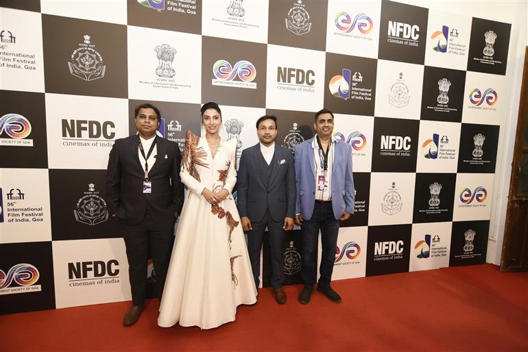 The team of Film “Haathi Haathi Pa Pa” graced the red carpet at 56th IFFI, in Goa on November 22, 2025.