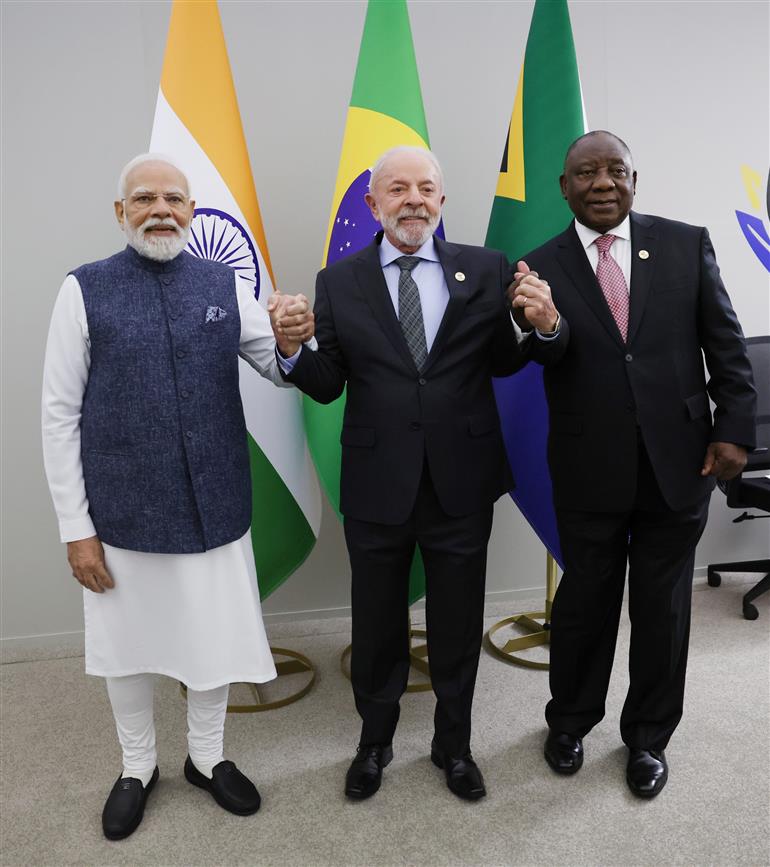 PM attends the India-Brazil-South Africa (IBSA) Leaders’ Meeting on the sidelines of the 20th G20 Leaders’ Summit in Johannesburg, South Africa on November 23, 2025. 