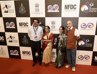 Glimpses of Red carpet presentation of the Indian Panorama film Murliwala during the 56th International Film Festival of India (IFFI), in Goa on November 23, 2025.