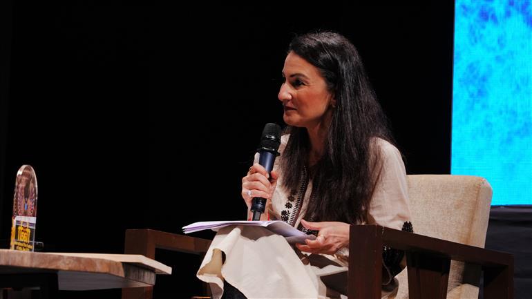 A Global Narrative through Independent Cinema with Meenakshi Jayan, Rajni Basumatary, Fowzia Fathima, and Rachel Griffiths held at Kala Academy, (IFFI -2025), in Goa on November 23, 2025