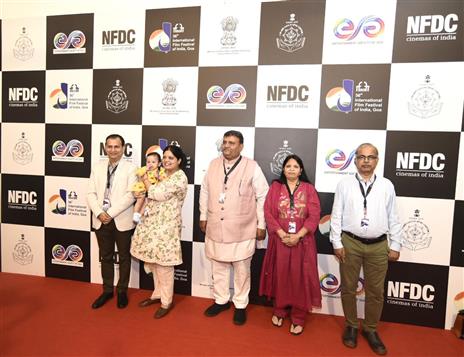 The team of the film ‘Piplantri: A Tale of Eco-Feminism’ graced the red carpet of the 56th IFFI, in Goa on November 24, 2025.