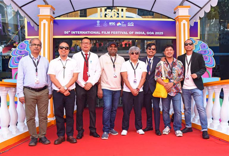 The team of the film ‘Battlefield’ graced the red carpet of the 56th IFFI, in Goa on November 24, 2025.