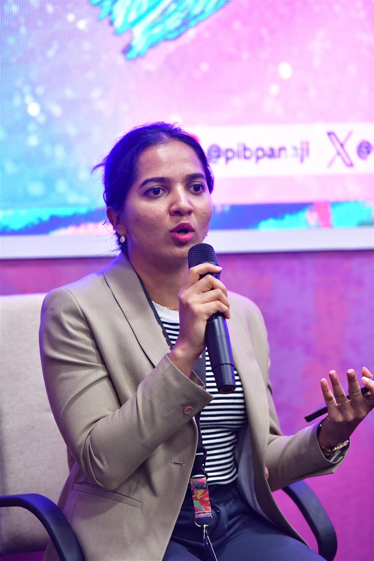 Press Conference for the fascinating films ‘Drushya Adrushya’ (Director: Purushottam Lele) and ‘Piranthanaal Vazhthukal’ (Director: Raju Chandra) at the PIB Media Centre (IFFI 2025), in Goa on November 23, 2025.