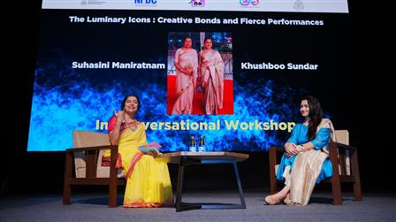 56वें ​ भारतीय अंतर्राष्ट्रीय फिल्म महोत्सव (इफ्फी) के दौरान 21 नवंबर, 2025 को गोवा में मास्टरक्लास और इन-कन्वर्सेशन सेशन के तहत द ल्यूमिनरी आइकॉन्स - क्रिएटिव बॉन्ड्स और फियर्स पैनल डिस्कशन हुआ।
