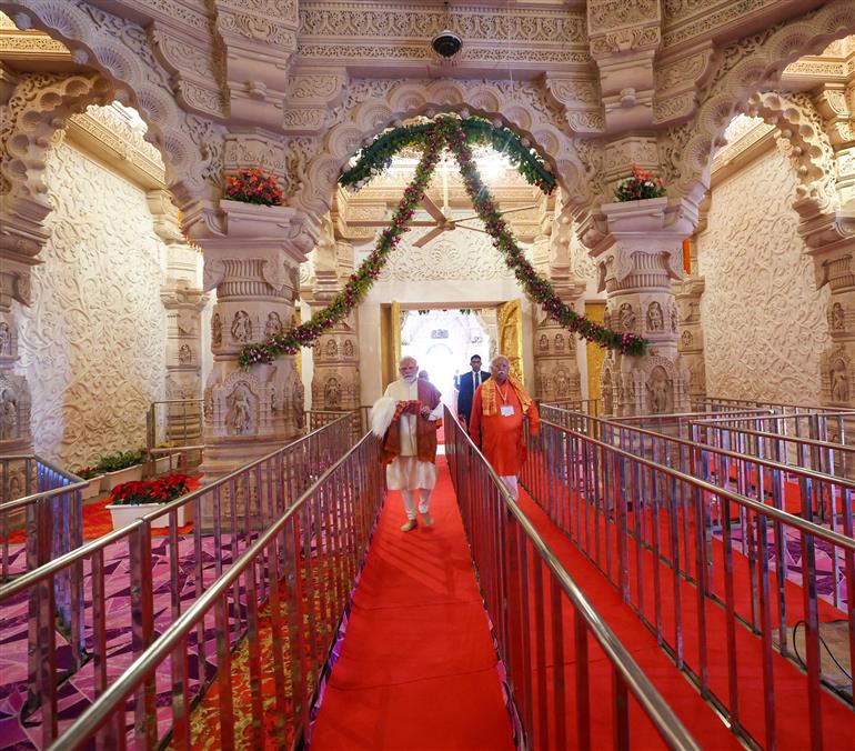 PM at Shri Ram Janmbhoomi Mandir, in Ayodhya, Uttar Pradesh on November 25, 2025.