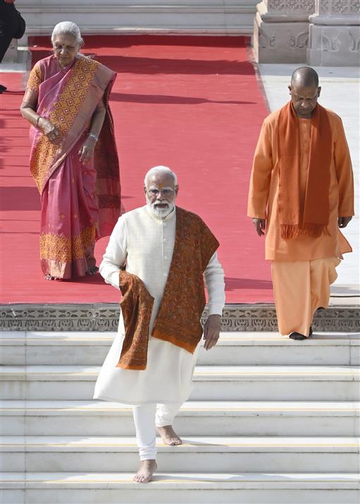 PM at Shri Ram Janmbhoomi Mandir Dhwajarohan Utsav, in Ayodhya, Uttar Pradesh on November 25, 2025.