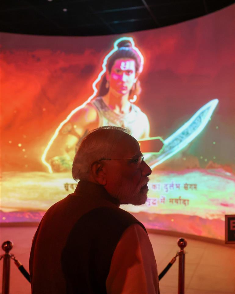 PM visits Mahabharata Anubhav Kendra, in Kurukshetra, Haryana on November 25, 2025.