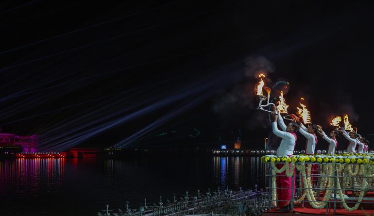 PM performs Darshan and Pooja at Brahma Sarovar, Kurukshetra, in Haryana on November 25, 2025.