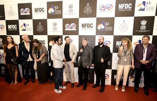 Glimpses of the Red carpet of film “Axis of Life” during 56th International Film Festival of India (IFFI), in Goa on November 25, 2025.