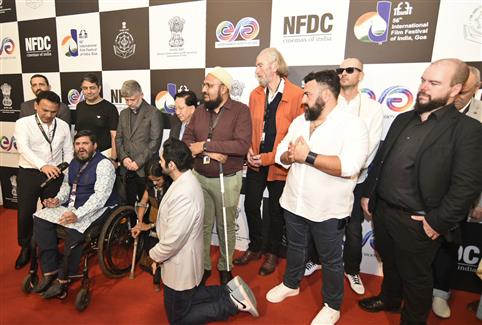 Glimpses of the Red carpet of film “Axis of Life” during 56th International Film Festival of India (IFFI), in Goa on November 25, 2025.