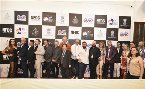 Glimpses of the Red carpet of film “Axis of Life” during 56th International Film Festival of India (IFFI), in Goa on November 25, 2025.