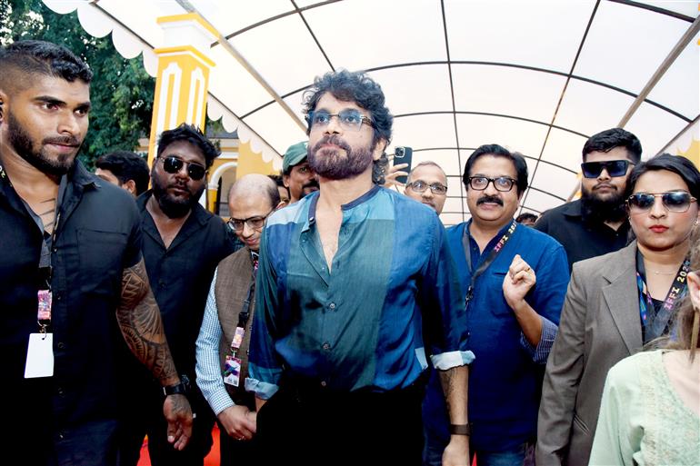 Red carpet of film “Shiva” during 56th International Film Festival of India (IFFI), in Goa on November 26, 2025. 