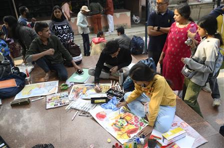 Creative posters at the Faculty of Visual Arts, IIT BHU brought alive the cultural bond between Tamil Nadu and Kashi. As part of the Kashi Tamil Sangamam 4.0 pre-event poster-making competition, students from Kashi Vidyapith and various institutions of IIT BHU participated, beautifully capturing shared heritage, traditions and the spirit of cultural exchange, in Varanasi on November 28, 2025.:Ministry of Education