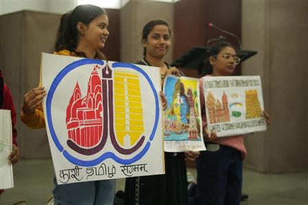 Students from Vasanta College for Women, IIT BHU participated in a Poetry & Speech competition held as a pre-event of Kashi Tamil Sangamam 4.0. Poetry turned into reflection, and speeches became a bridge, carrying stories, traditions, and shared memories between Tamil Nadu and Kashi, in Varanasi on November 30, 2025.:Ministry of Education