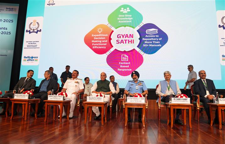 The Union Minister for Defence, Shri Rajnath Singh attends the 278th Foundation Day of the Defence Accounts Department (DAD), in New Delhi on October 01, 2025.